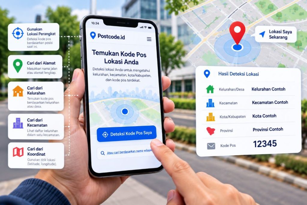 Cara Mencari Kode Pos Berdasarkan Lokasi Saat Ini