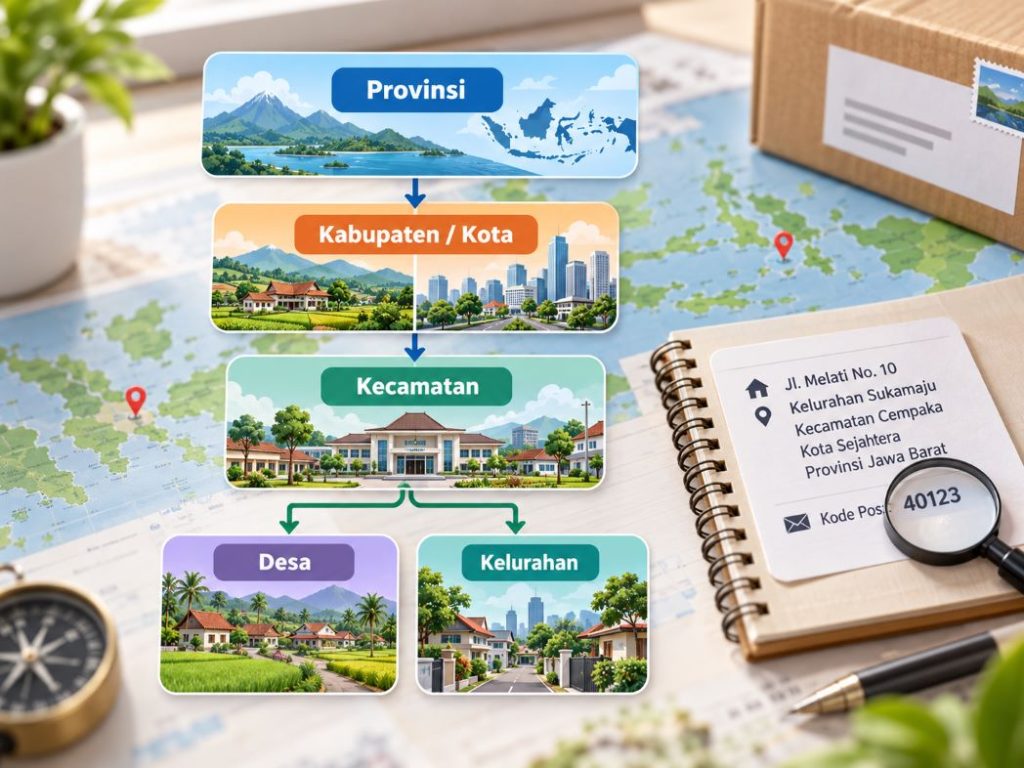 Perbedaan Kelurahan, Desa, Kecamatan, Kabupaten, dan Kota